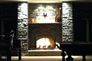 Lower Level Family Room With Gas Fireplace